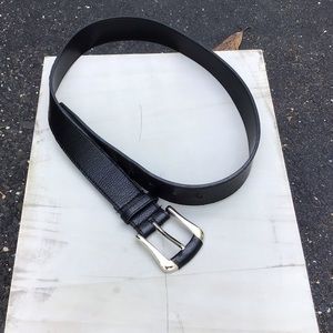 Black leather silver buckle OS